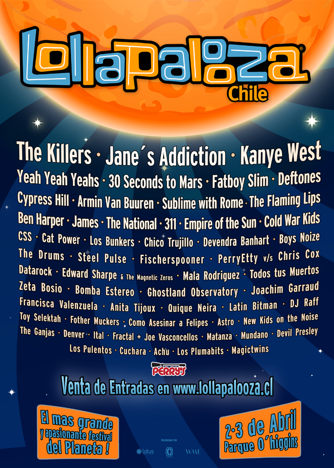 Lollapalooza Chile Announces 2011 Lineup Music News Paste