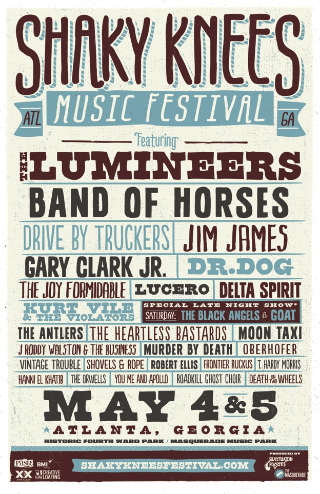 New Shaky Knees Festival in Atlanta Launches May 45 With Lumineers, Band of Horses Music