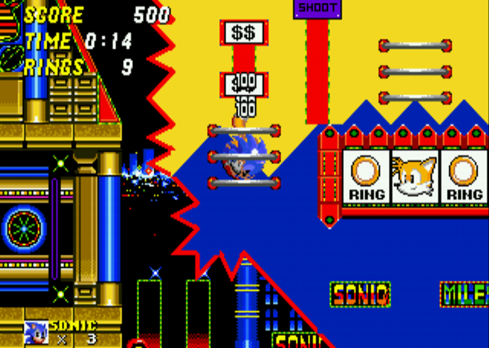 casino zone sonic most rings