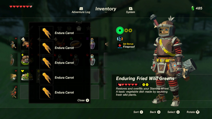 Breath of the Wild's Recipes