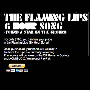 Get Your Name in the Flaming Lips’ Six-Hour Song