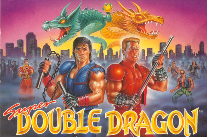 Double Dragon arcade gameplay of the first mission 