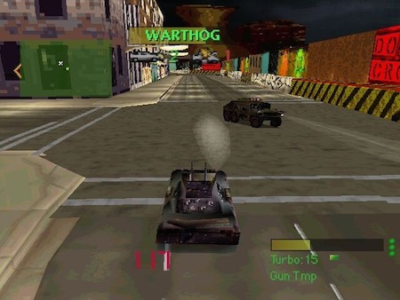 playstation 1 car game with guns