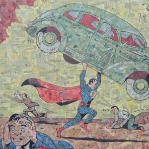 Artist Commemorates Superman's 75th Anniversary with Giant Collage