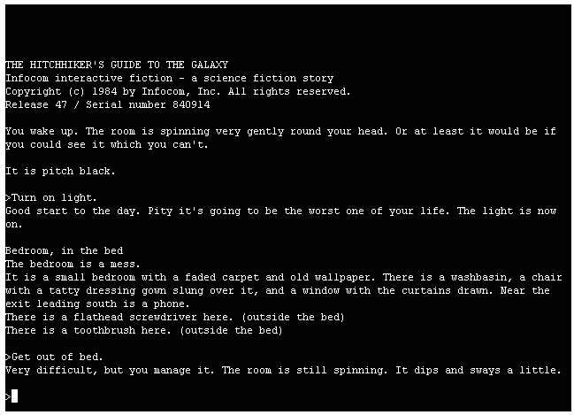 Hitchhiker's Guide to the Galaxy Video Game (30th Anniversary Edition) [#1]  / Text Adventure, 1984 