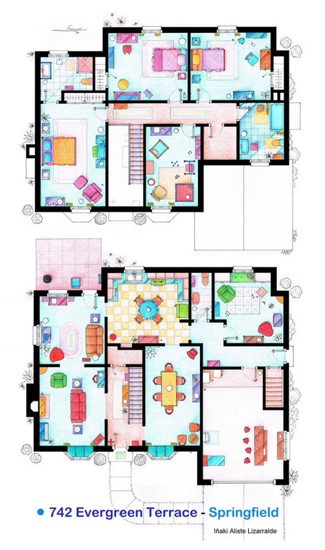 Artist Sketches the Floor Plans of Popular TV Homes :: Design