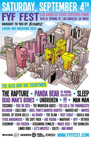 Ted Leo, Best Coast, The Rapture, Panda Bear Many More to Play FYF Fest 2010