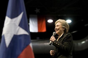 Hillary Clinton following debate with Colbert appearance