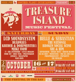 LCD, Belle & Sebastian and The National Play Treasure Island This Weekend