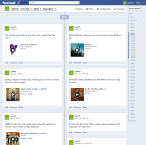 Spotify Turns Facebook Timeline into Music History Lesson