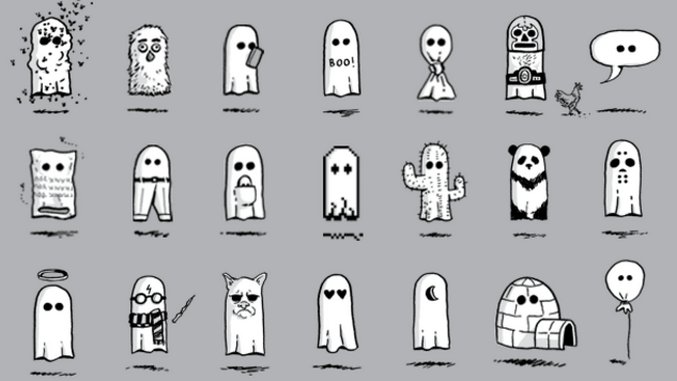 <i>100 Ghosts</i>: Harmless Haunts Illustrated by Doogie Horner