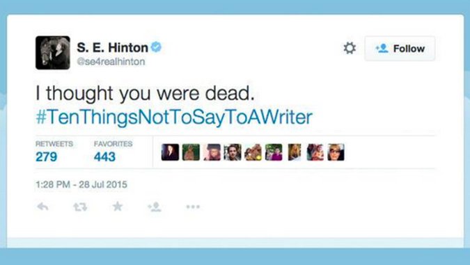 Authors Tweet Their Frustration with Humorous, Heartbreaking #TenThingsNotToSayToAWriter