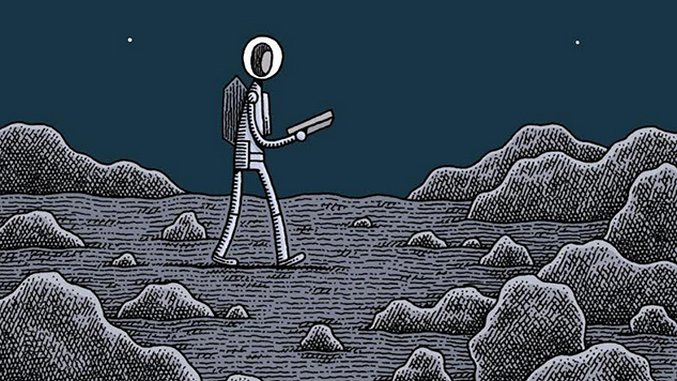 <i>Mooncop</i> Cartoonist Tom Gauld on Isolation, Nostalgia & Robot Cruelty