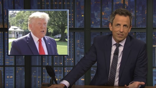 Seth Meyers Takes "A Closer Look" at Trump's Racist Tweets