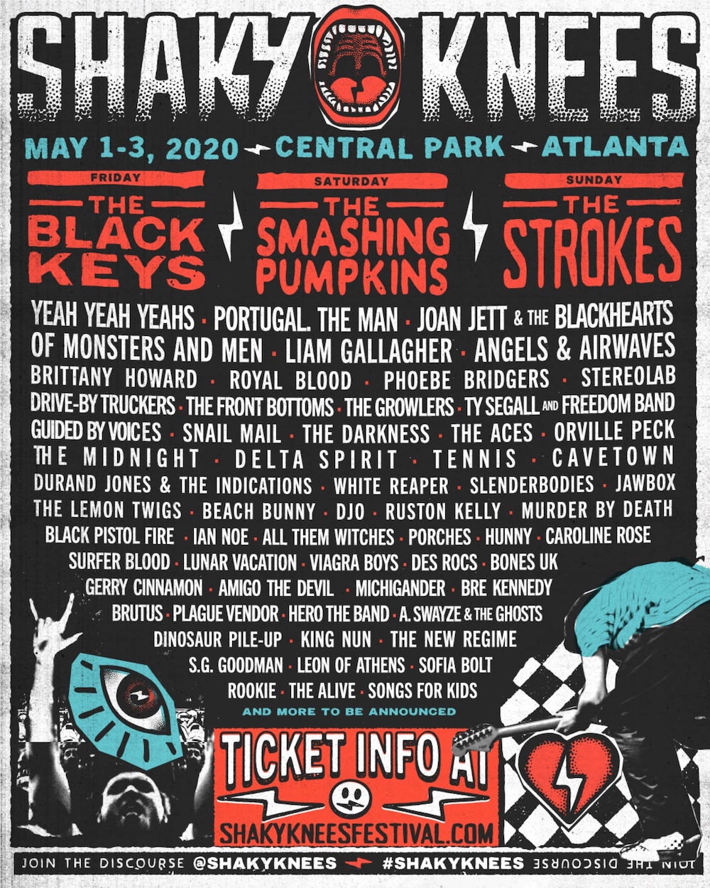 Shaky Knees 2020 Lineup Announced The Black Keys, Smashing Pumpkins