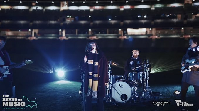 Stella Donnelly and Rolling Blackouts Coastal Fever Perform In An Empty Stadium