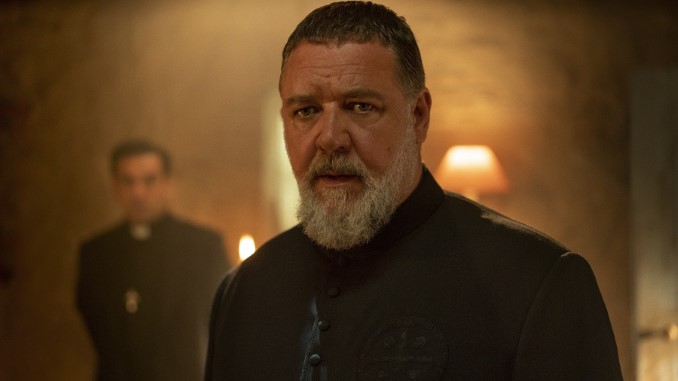 Russell Crowe Dual Wields Faith and a Stupid Accent in Zany Trailer for <i>The Pope's Exorcist</i>