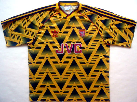 arsenal 1990 away shirt