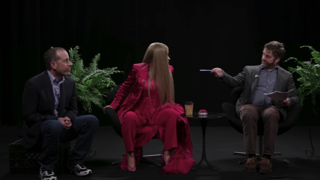 Zach Galifianakis Brings Back <i>Between Two Ferns</i> to Drag Jerry Seinfeld, Rain Praise on Cardi B
