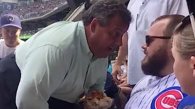 Sad Politics Man Chris Christie Yells at Mean Heckler During Baseball Game