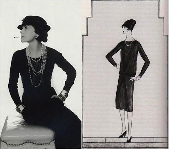 1920s long black dress