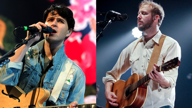 Ezra Koenig and Justin Vernon Talk High School, Pressures of Tour and More on <i>Time Crisis</i>