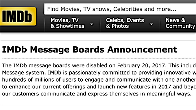 12 Darkly Comic Examples of Why IMDB Shut Down Its Message Boards