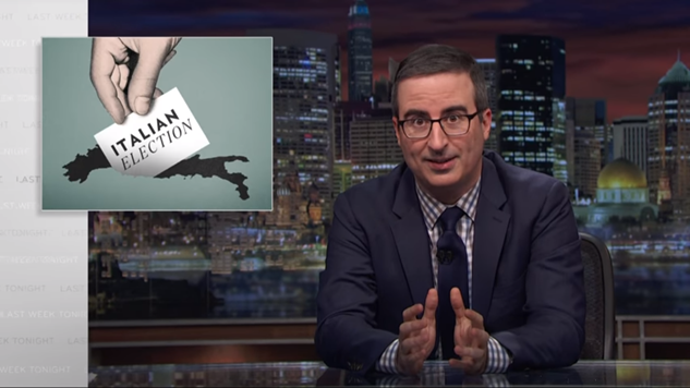 Watch John Oliver Outline the Bleakness of Italian Game Shows, Upcoming Elections