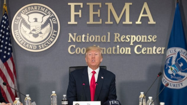 Image result for photos of trump in disaster areas of puerto rico florida and texas