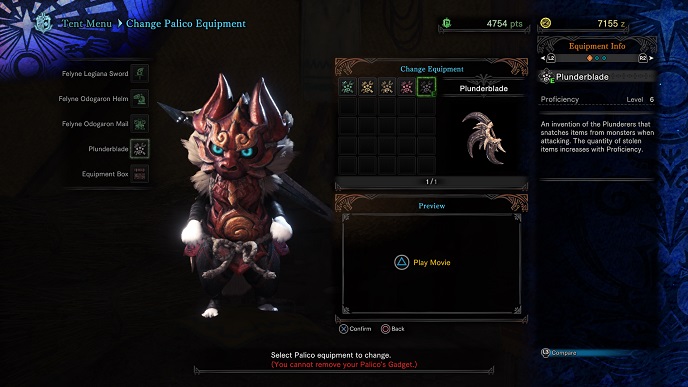 MHW Get your Palico a Plunderblade.jpg
