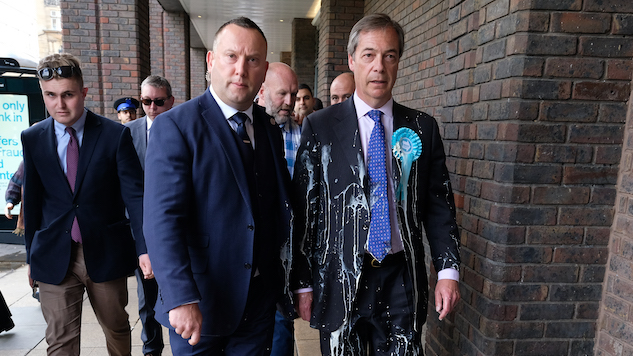 Brexit Leader Nigel Farage Deterred on Campaign Trail Due to the Sticky Sweetness of Milkshakes