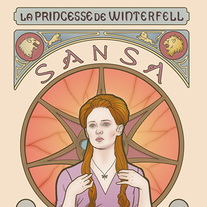 <i>Game of Thrones</i> Characters Depicted in Art Nouveau Style