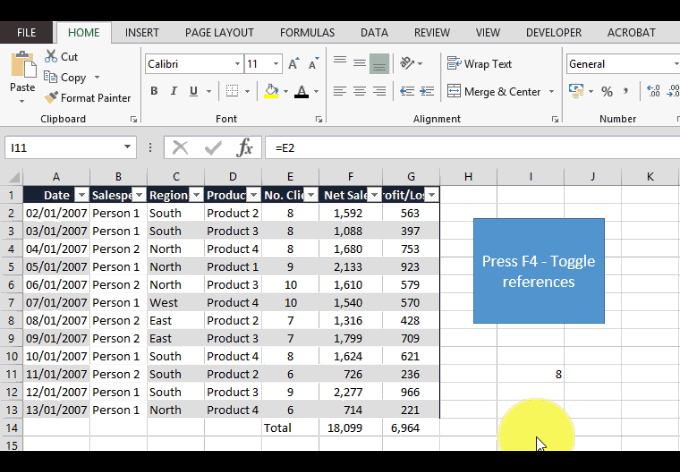 relative cell reference excel 2010 definition