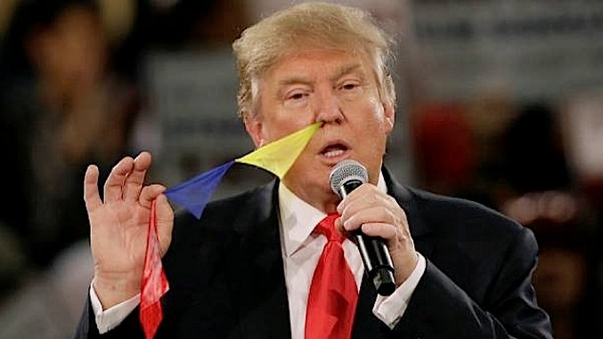 Donald Trump Pulling Flags Out of His Nose is the Photoshop America Needed