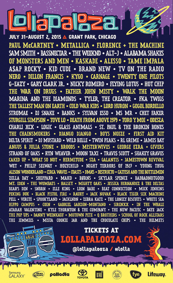 The Lollapalooza Schedule Has Been Announced Paste