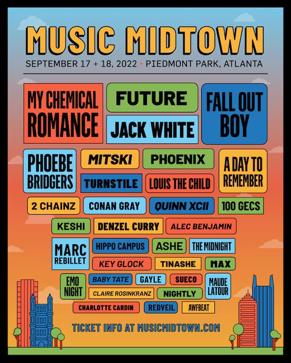 Music Midtown Announces 2022 Lineup: Jack White, My Chemical Romance ...