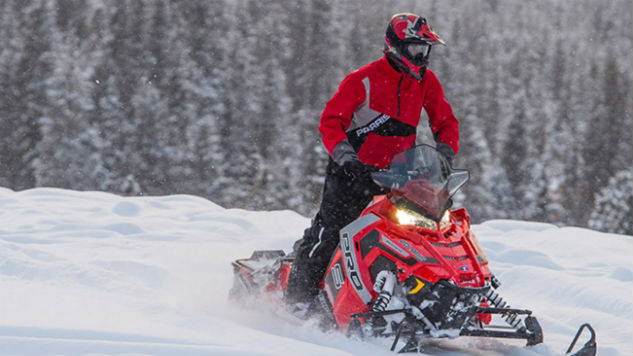 The 2016 Polaris 600 Rush Pro-S Snowmobile Rides on a Wave of Glass