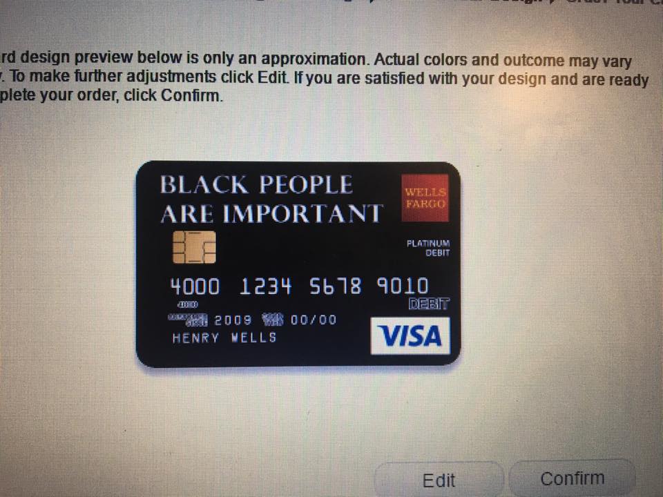 Wells Fargo Rejects Black Lives Matter Debit Card Design Paste