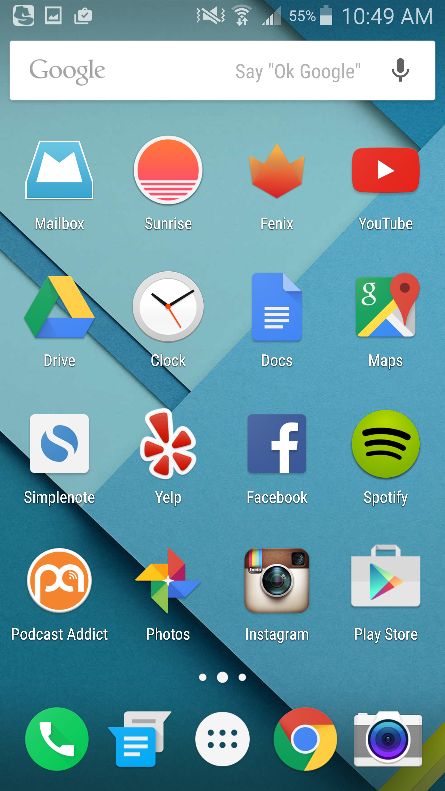 Android homescreen