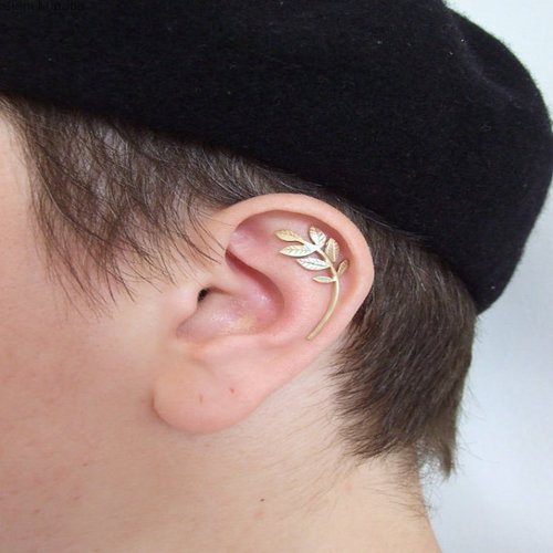 20 Statement Earrings From Etsy Design Galleries Paste Etsy Earrings Forest Leaves Single Ear Piercing Cropped