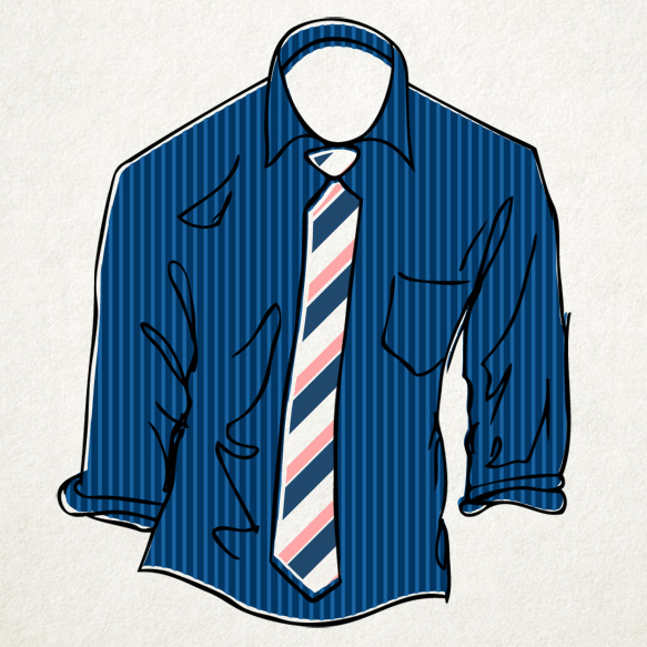 A tie goes what shirt blue with dark color Simple Guide